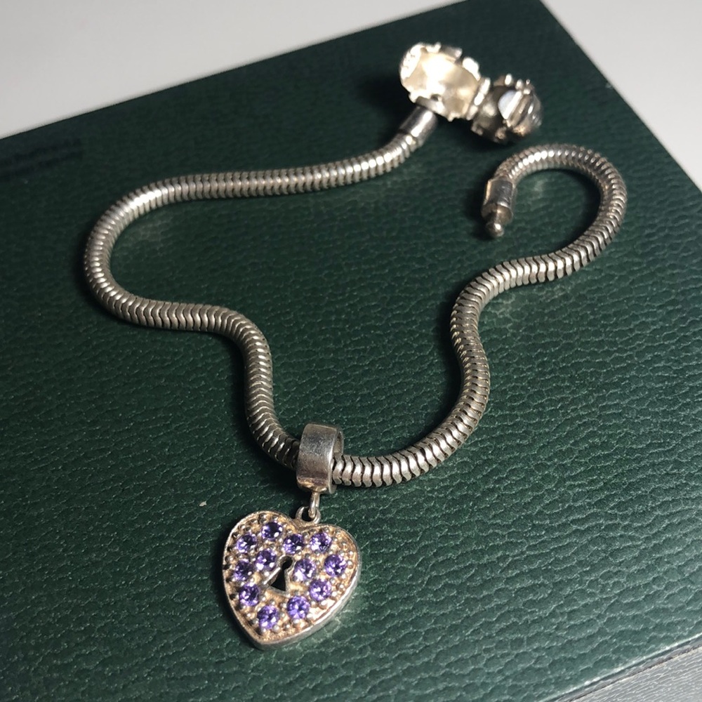Purple Key Lock Heart Michael Hill Charm